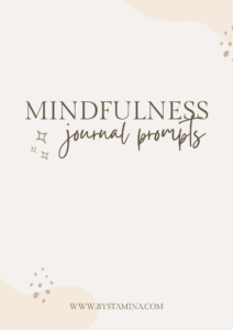 Mindfulness journal prompts pdf